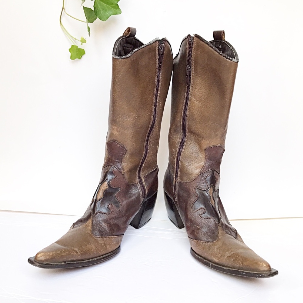 Leather Cowboy Boots - Picture 2 of 8